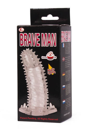 Brave Man Penis Sleeve Clear - Diameter (cm) 