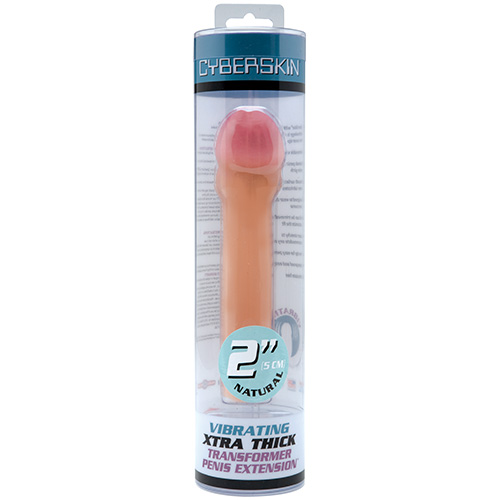 CYBERSKIN 2 XTRA THICK VIBRATING TRANSFORMER PENIS EXTENSION LIGHT