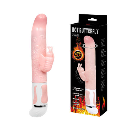 Hot Butterfly Bunny Vibrator Flesh - Diameter (cm) 
