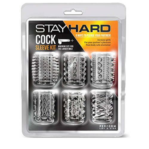 Stay Hard Cock Sleeve Kit Clear - Diameter (cm) 3,3