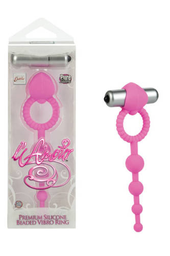 L'Amour Premium Silicone Beaded Vibro Ring - Pink