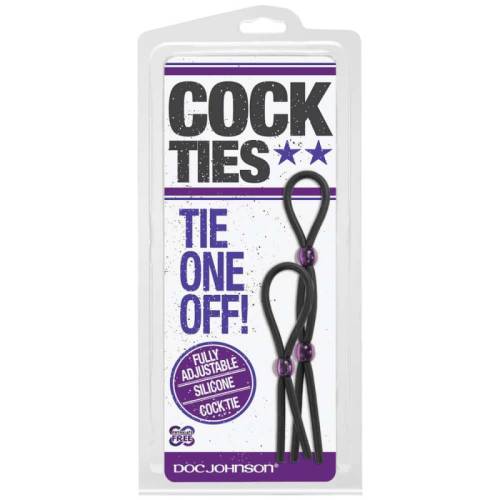 Silicone Cock Ties - Black