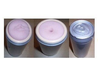 Stimulator vaginal si anal sub forma de cutie de bere