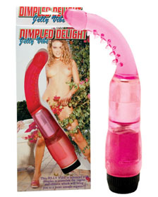 Vibrator Curved Nubby Clear