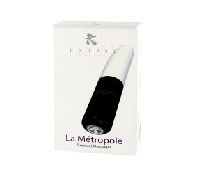 Vibrator de lux EXTASE La Metropole Black pentru femeia moderna, 12 cm