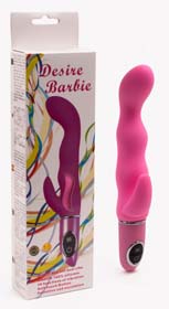 Vibrator Desire Barbie cu stimulare clitoridiana