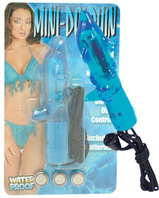 Vibrator Mini Waterproof Dolphin Vibe -Clear Blue