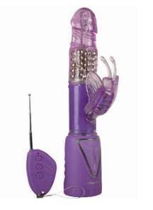 Vibrator Wireless Waterproof Pretty Papillon Remote Controled, pentru stimulare vaginala si clitoridiana