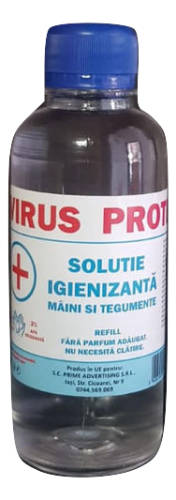 Virus Protect - solutie de curatat mainile si tegumentele, 71% alcool - 200 ml