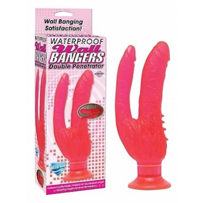 Waterproof Double Penetrator Wall Banger Pink