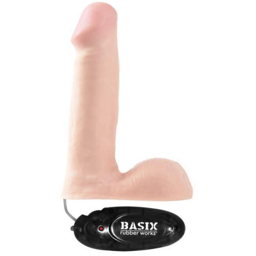 Basix 15cm Penis Vibrator - culoarea Pielii