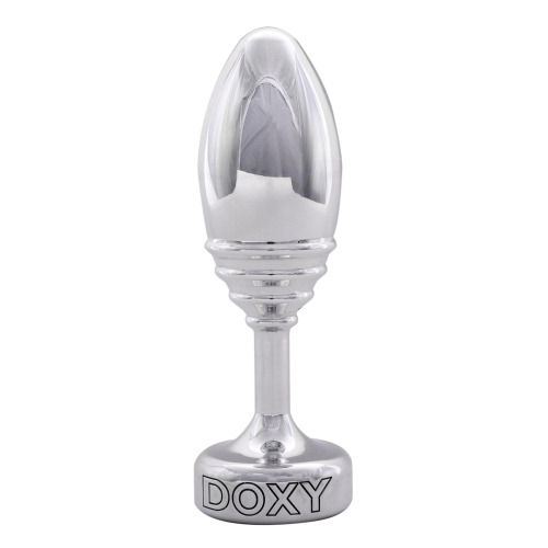 Doxy Dop Anal Solid din Aluminiu cu Striatii Greutate si Eleganta Conceputa pentru Cunoscatori