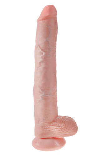 King Cock Penis cu Testicule 35 cm - culoare Natural