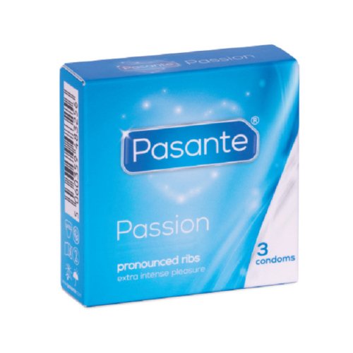 Pasante Pasiune Prezervative cu Striatii - 3 bucati