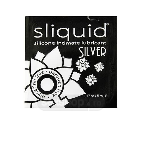 Sliquid Natural Argint Lubrifiant pe Baza de Silicon - pliculet 5ml