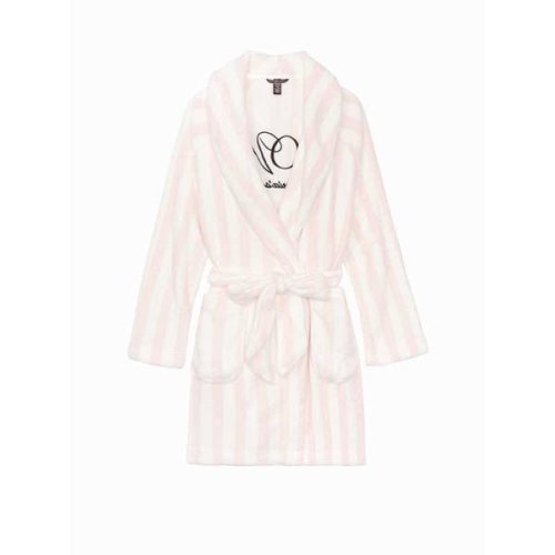 Halat, Victoria&#039;s Secret, Logo Short Cozy, Pink Stripe, Marime M