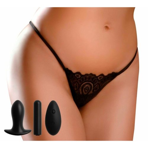 Bikini cu Vibratii Remote Control Peek-a-Boo Panty Size S-L