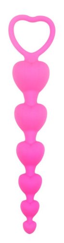Bile Anale Love Beads Silicon Roz 18.5 cm Guilty Toys