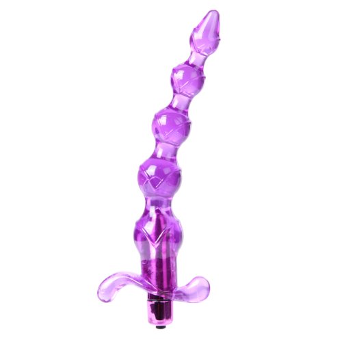 Bile Anale cu Vibratii Soft Beads Mov 19 cm Guilty Toys