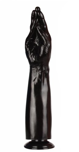 Dildo Fisting Naughty Hand, PVC, Negru, 38.5 cm