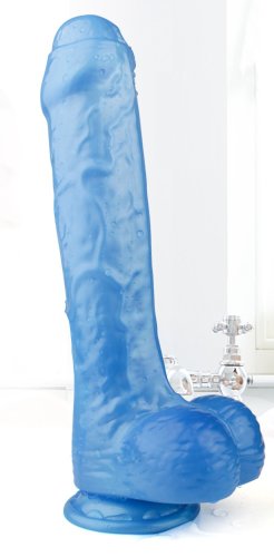 Dildo Realist Kylie Medium Super Soft&Flexibil Albastru 22 cm Passion Labs