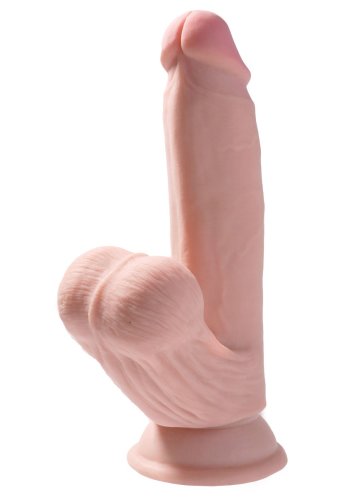 Dildo Realistic King Cock 3D Tripla Densitate Fanta Flesh Swinging Balls 21.5 cm
