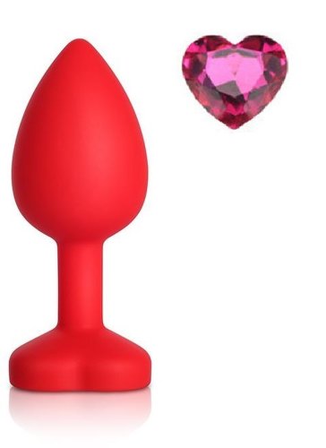 Dop Anal Glammy Small Silicon Rosu/Roz Guilty Toys