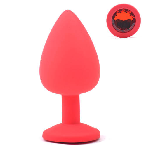 Dop Anal Silicon Diamond Mare Red 9 cm Mokko Toys