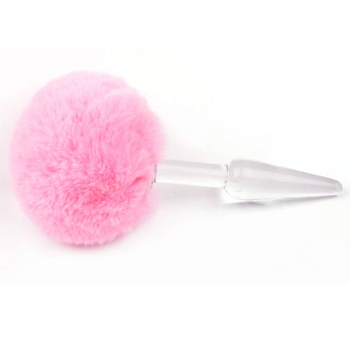 Dop anal sticla cu blana roz Mokko Toys