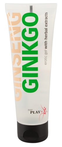 Lubrifiant Just Play pe Baza de Apa cu Ginseng si Extract de Ginkgo, 80 ml