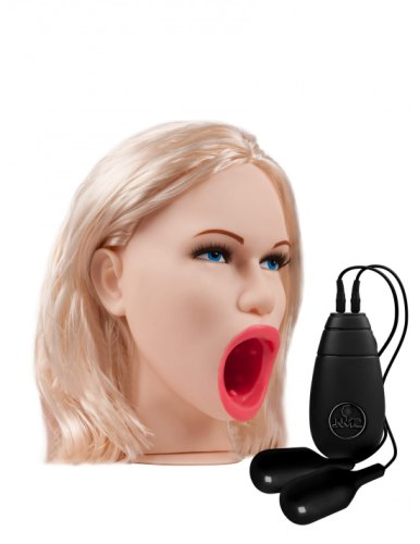 Masturbator 3D Head cu Vibratii Deep Throat