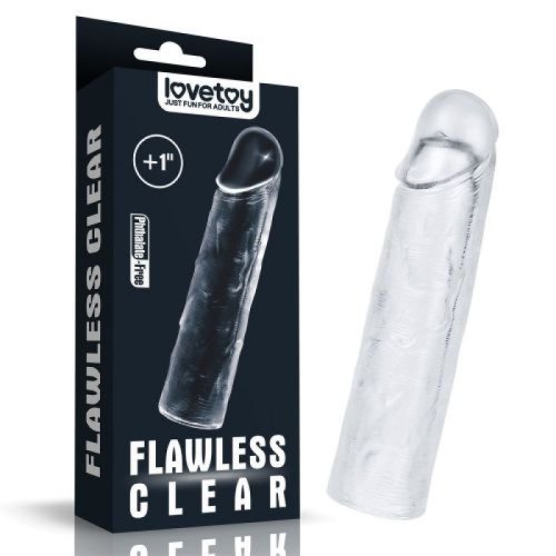 Prelungitor Penis Flawless Clear TPE +2,5 cm
