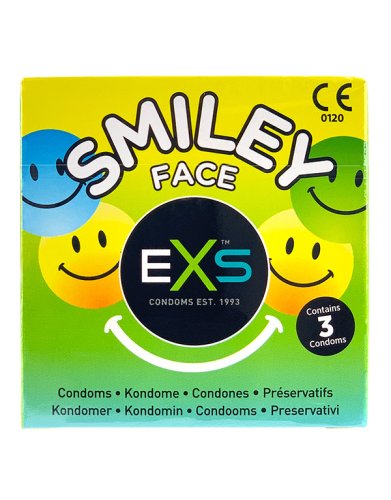 Set 3 Prezervative Latex Smiley Face