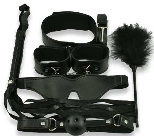 Set BDSM Starter Kit 7 Piese Negru Passion Labs