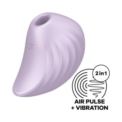 Stimulator Clitoris Pearl Diver Air Pulse+Vibration USB Silicon Lila