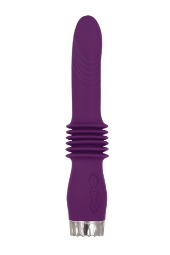 Vibrator Deep Love Thrusting, 3 Viteze Impingere, 8 Moduri Vibratii, Silicon, USB, Violet, 24.7 cm