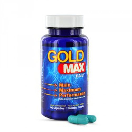 Capsule Gold MAX Blue, pentru potenta, erectii puternice si stimularea libidoului barbatilor, 60 buc