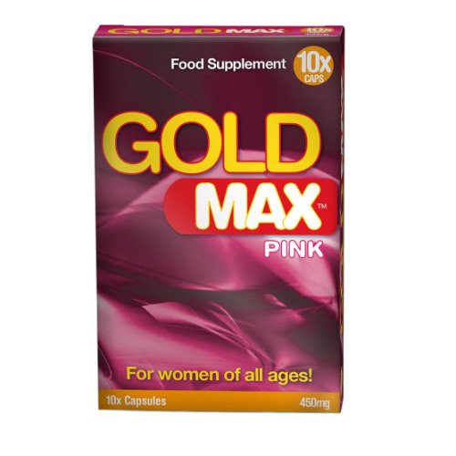 Capsule Gold Max Pink - Premium, pentru cresterea libidoului femeilor si orgasm intens, 10 buc