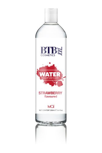Lubrifiant alunecos, BTB WATER Strawberry, pe baza de apa, cu aroma de Capsuni, 250 ml