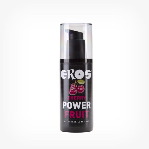 Lubrifiant Eros Power Fruit, foarte alunecos, pe baza mixta, aroma Cirese, 125 ml
