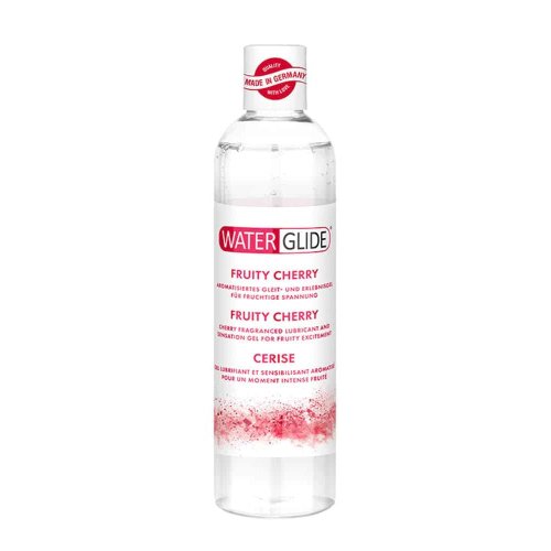 Lubrifiant gel Waterglide Fruity Cherry, aroma de cirese, foarte alunecos, pe baza de apa, 300 ml