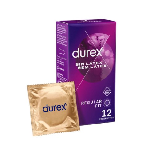 Prezervative Durex Sin Latex, regular fit, fara latex, senzatie naturala, 56 mm, 1 cutie x 12 buc