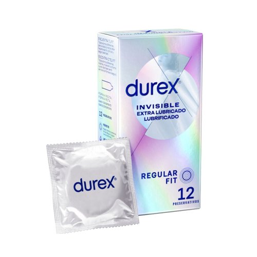 Prezervative ultra subtiri Durex Invisible, cu extra lubrifiere, senzatie naturala, 54 mm, 1 cutie x 12 buc